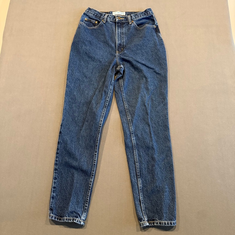 L.A. Blues High Rise Mom Jeans Women's 12 Blue 100% Cotton Denim